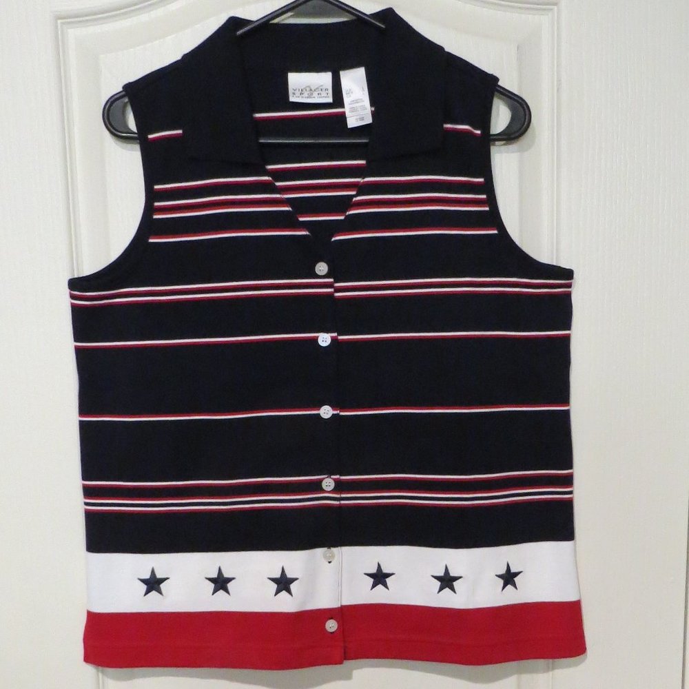 Villager Sport Sleeveless Knit Top - Size Large